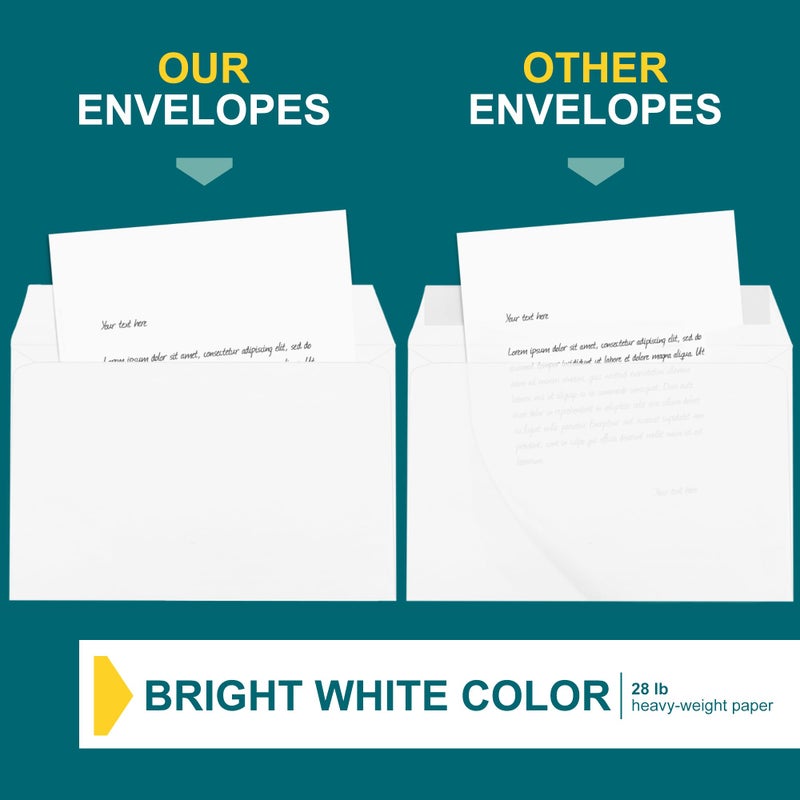EnDoc 6x9 Booklet Envelopes - 250 pack - Mailing Envelopes with Gummed Seal - White Letter Envelopes Open-Side 6x9 Envelopes - 28 lb Heavy Duty Paper Plain Envelopes for Catalogs, Business, Booklets - Image 5